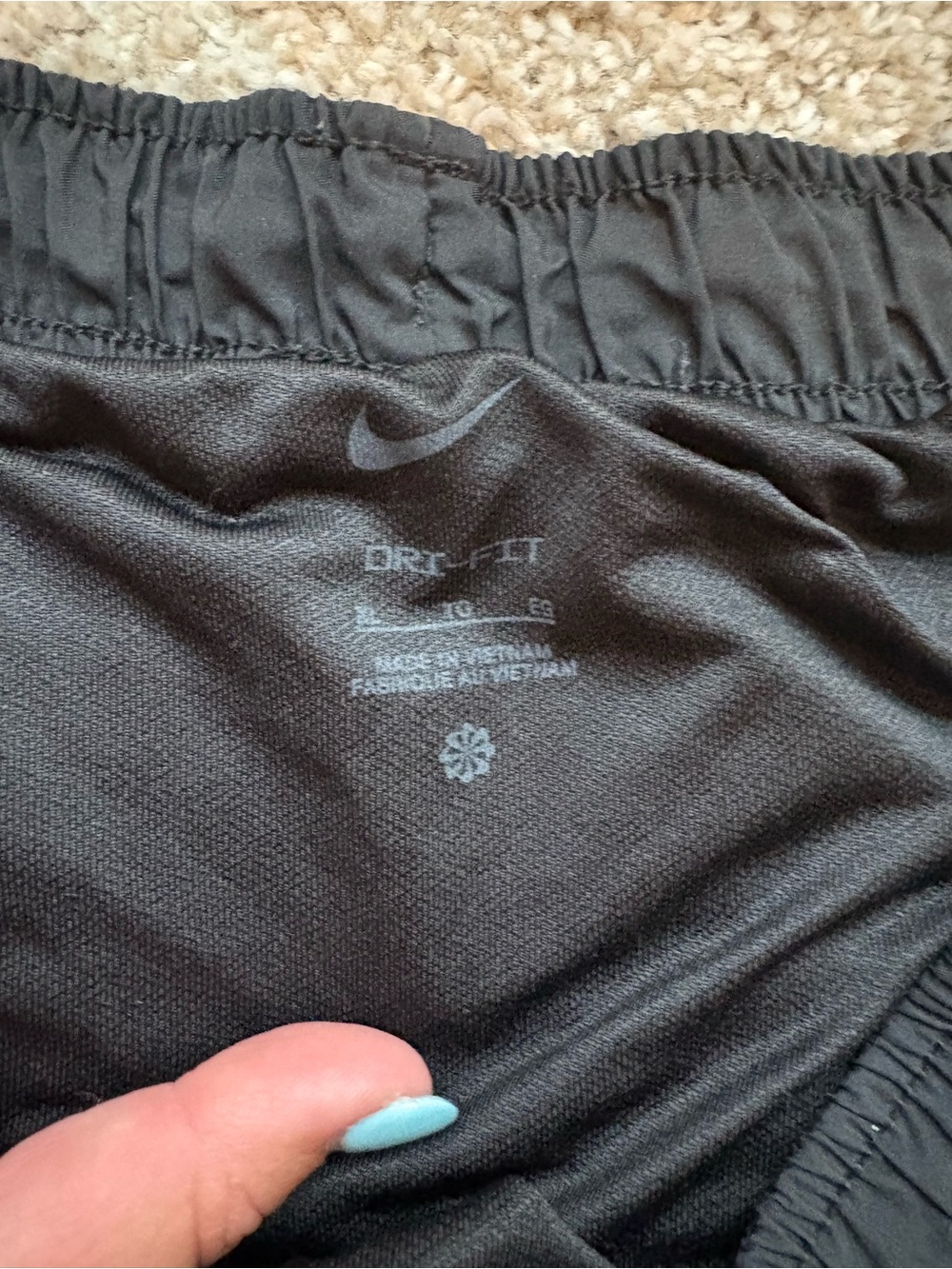 Nike Women's Athletic Shorts Bundle - Black, Olive, Light Blue - Picture 7 of 9